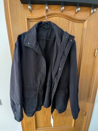 Parka Zara Regular Fit Algodón Azul Marino