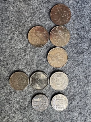 Lote de 10 Monedas Francesas