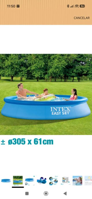 Piscina Hinchable Intex Easy Set 305x61cm