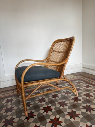 Sillón de Ratán con Cojín