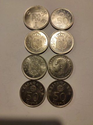 Lote de 8 Monedas Juan Carlos I