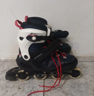 Patines en línea negro y blanco Talla 43-44