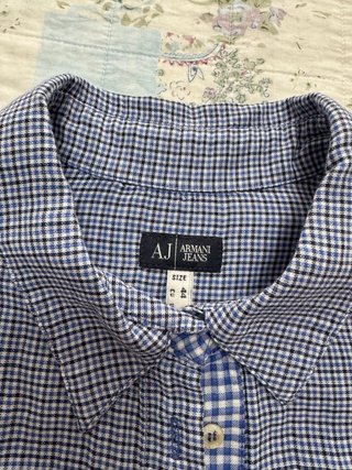 Camisa Armani Jeans Cuadros Azul