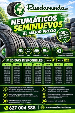 Neumáticos Usados 205/60r16, 225/45r17, 185/60r15