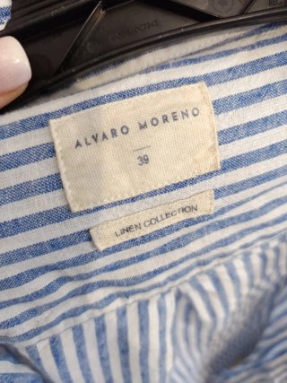 Camisa Álvaro Moreno Rayas Azul y Blanco