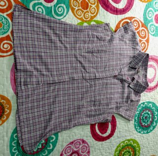 Camisa de cuadros morada