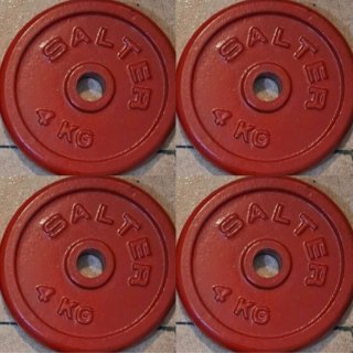 4 Discos Salter de 4kg de 30mm y mas 5kg 10kg 20kg