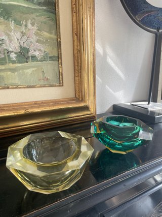 Pareja de Ceniceros de Cristal Murano