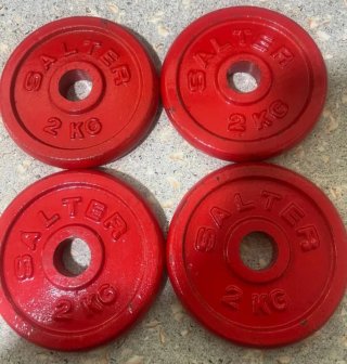 4 Discos Salter de 2kg e 30mm y mas 3kg 4kg 5kg 10