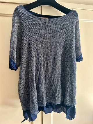 Camisa amplia azul Talla única