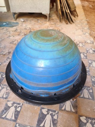 Bosu de entrenamiento azul
