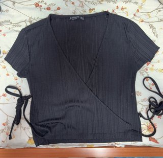 Top negro Stradivarius talla S