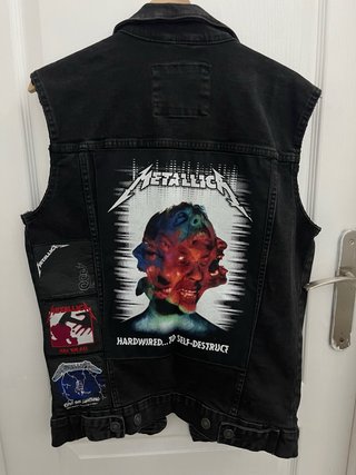 Chaleco con parches Metallica liscenciados