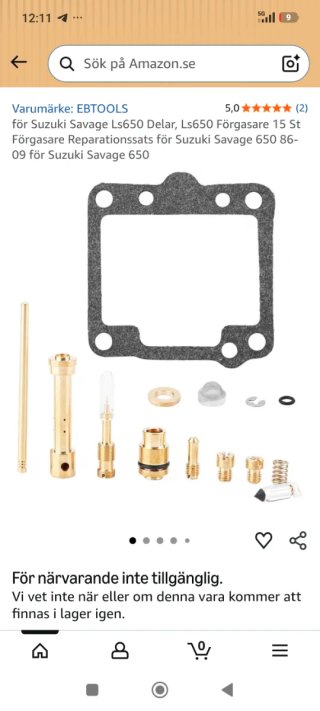 Kit Reparación Carburador Suzuki Savage 650