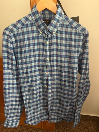 Camisa Massimo Dutti cuadros azul Talla M
