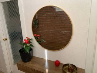 Espejo Redondo Estilo Nórdico 45cm diametro