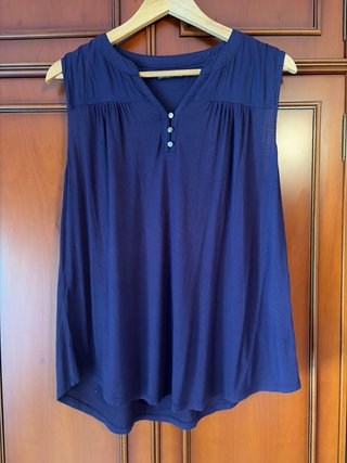 Camisa sin mangas azul