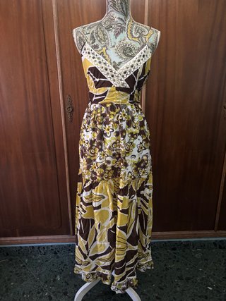 Vestido largo estampado