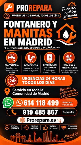 FONTANERO Y MANITAS EN MADRID