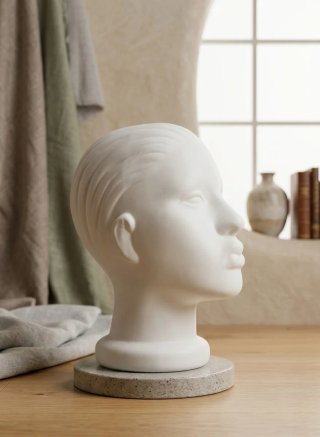 Cabeza de Maniquí Femenina Blanca