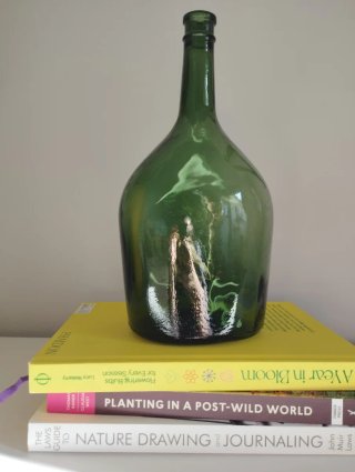 Garrafa de Vidrio Soplado Verde 2L