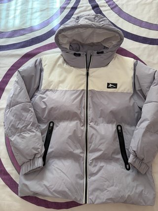Cazadora Acolchada Gris y Blanca