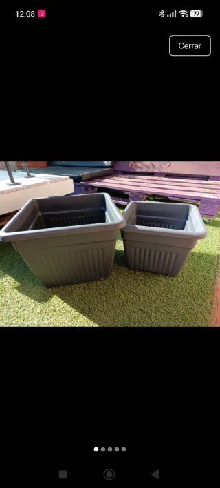 Set de 2 Maceteros Cuadrados. Ver precios descripc