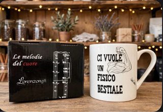 Tazza con frase a tema musica