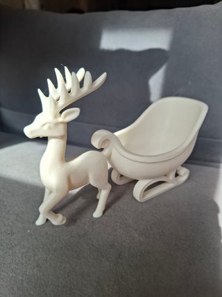 Figura Decorativa Trineo con Reno