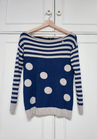 Jersey Denny Rose Rayas y Lunares Talla XS