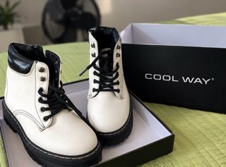 Botines Coolway Blancos con Plataforma Talla 39