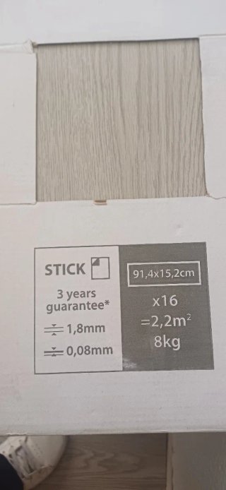 Suelo Vinílico Autoadhesivo Gris 2,2m2