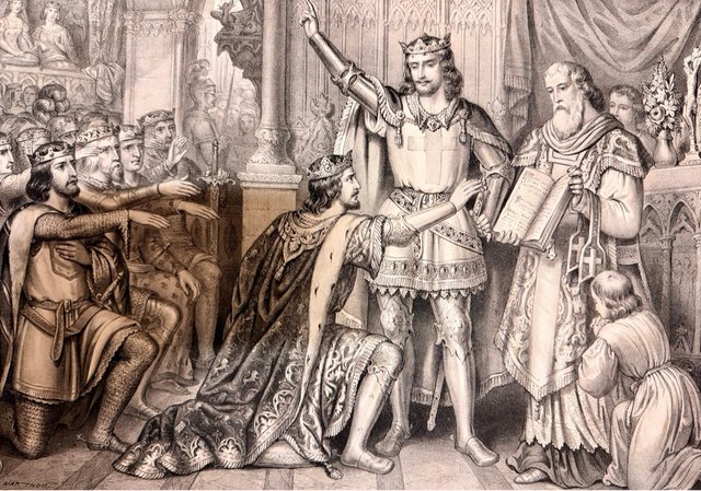 Grabado francés antiguo El Cid, Siglo XIX