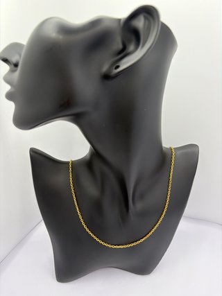 Cadena de Oro 18k Eslabón Cuadrado