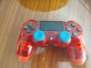 Mando PS4 Oficial V-2 Rojo Transparente