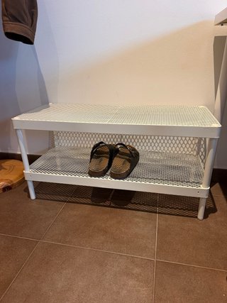 Zapatero Estante Metálico Blanco