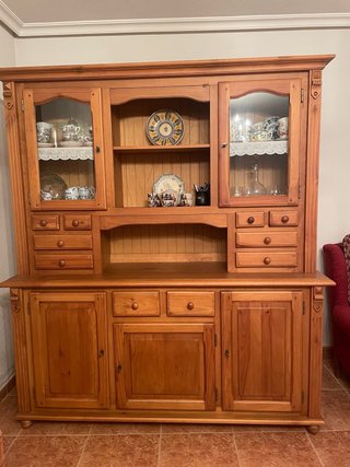 Armario Alacena de Madera y Cristal