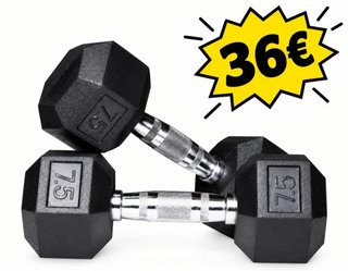 Set de 2 Mancuernas Hexagonales 7.5kg