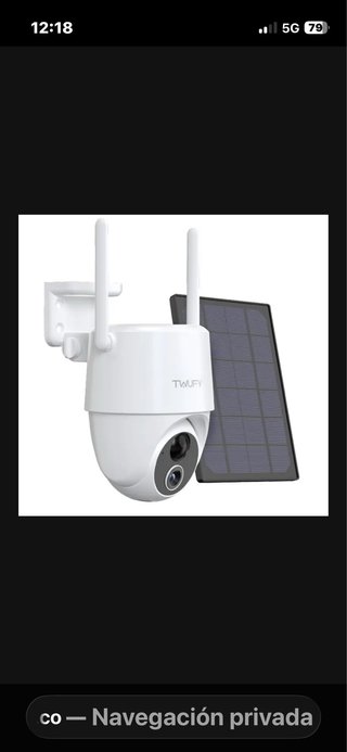 Cámara de Seguridad Inalámbrica Twufy placa solar