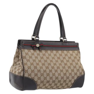 GUCCI GG Canvas Web Sherry Line Princi Hand Bag
