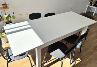 Mesa de comedor extensible IKEA NÄSINGE + 6 sillas