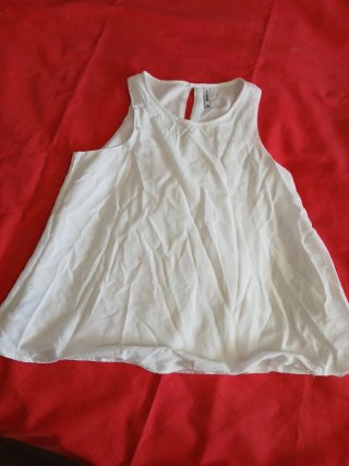 Blusa Blanca Stradivarius Talla S