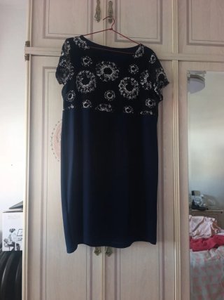 Vestido Azul Marino Talla 46