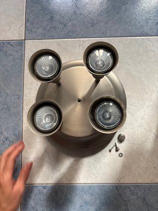 Lámpara de Techo IKEA Plateada 4 Focos