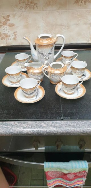 Juego de café japonés de porcelana