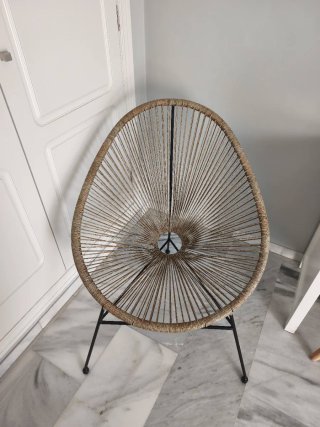 Silla Acapulco de Metal y Ratán
