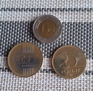 Set de 3 Monedas Húngaras (Forint)
