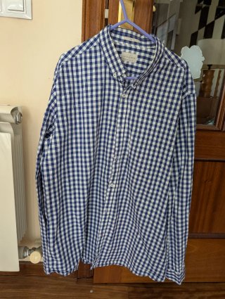 Camisa de cuadros Sfera azul y blanca