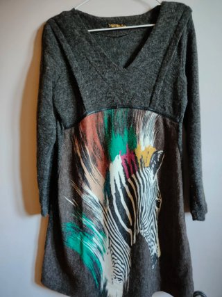 Vestido de Invierno con Estampado