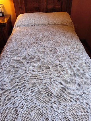 Colcha de Crochet Artesanal Blanca